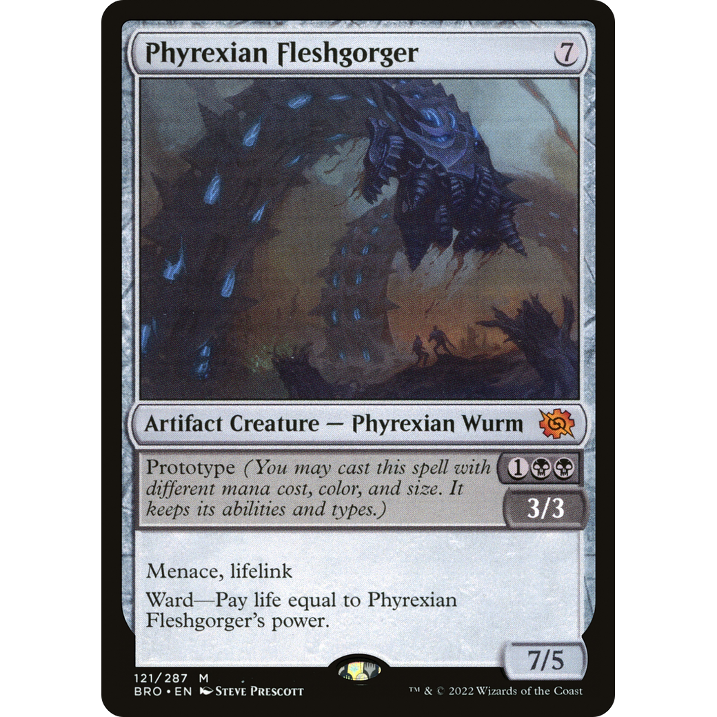 Phyrexian Fleshgorger (BRO-121) - The Brothers' War Foil