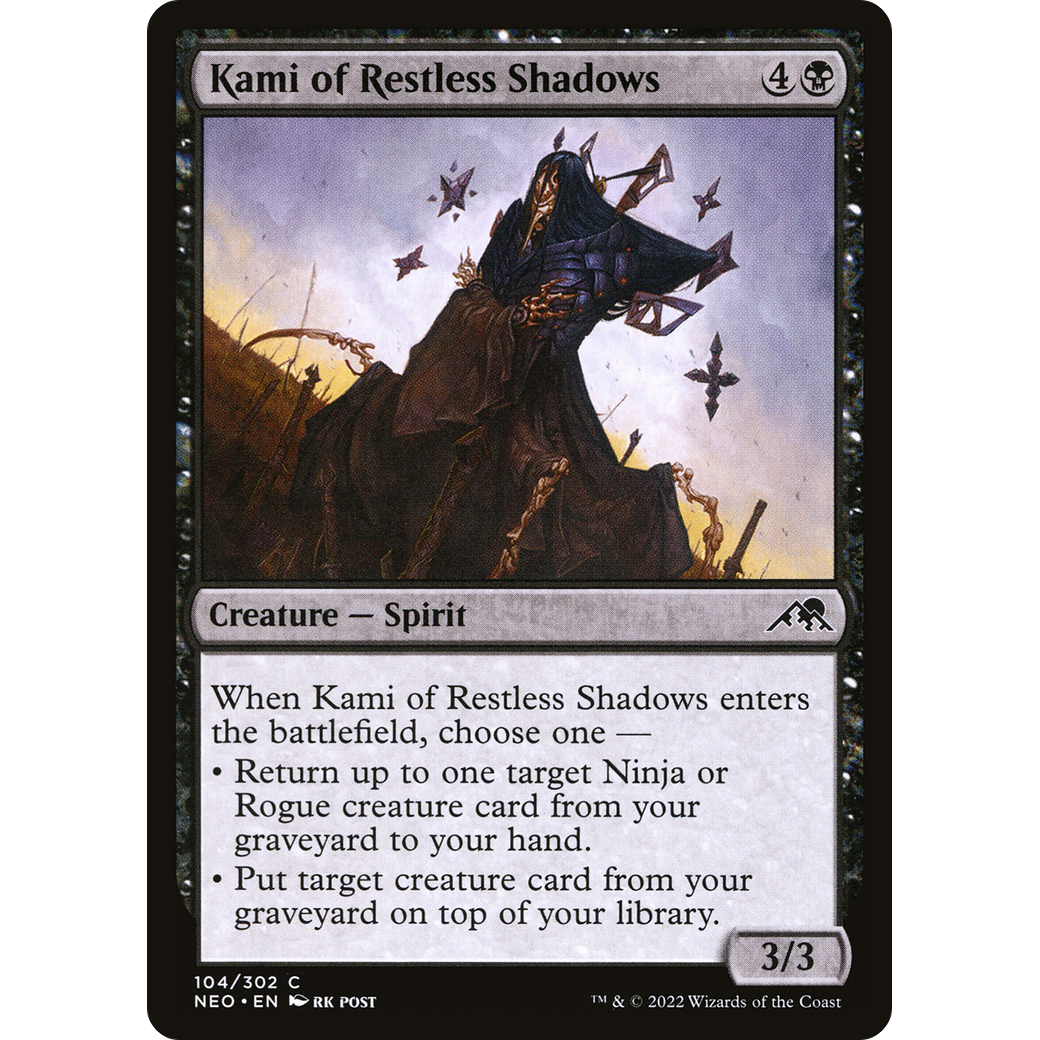 Kami of Restless Shadows (NEO-104) - Kamigawa: Neon Dynasty Foil