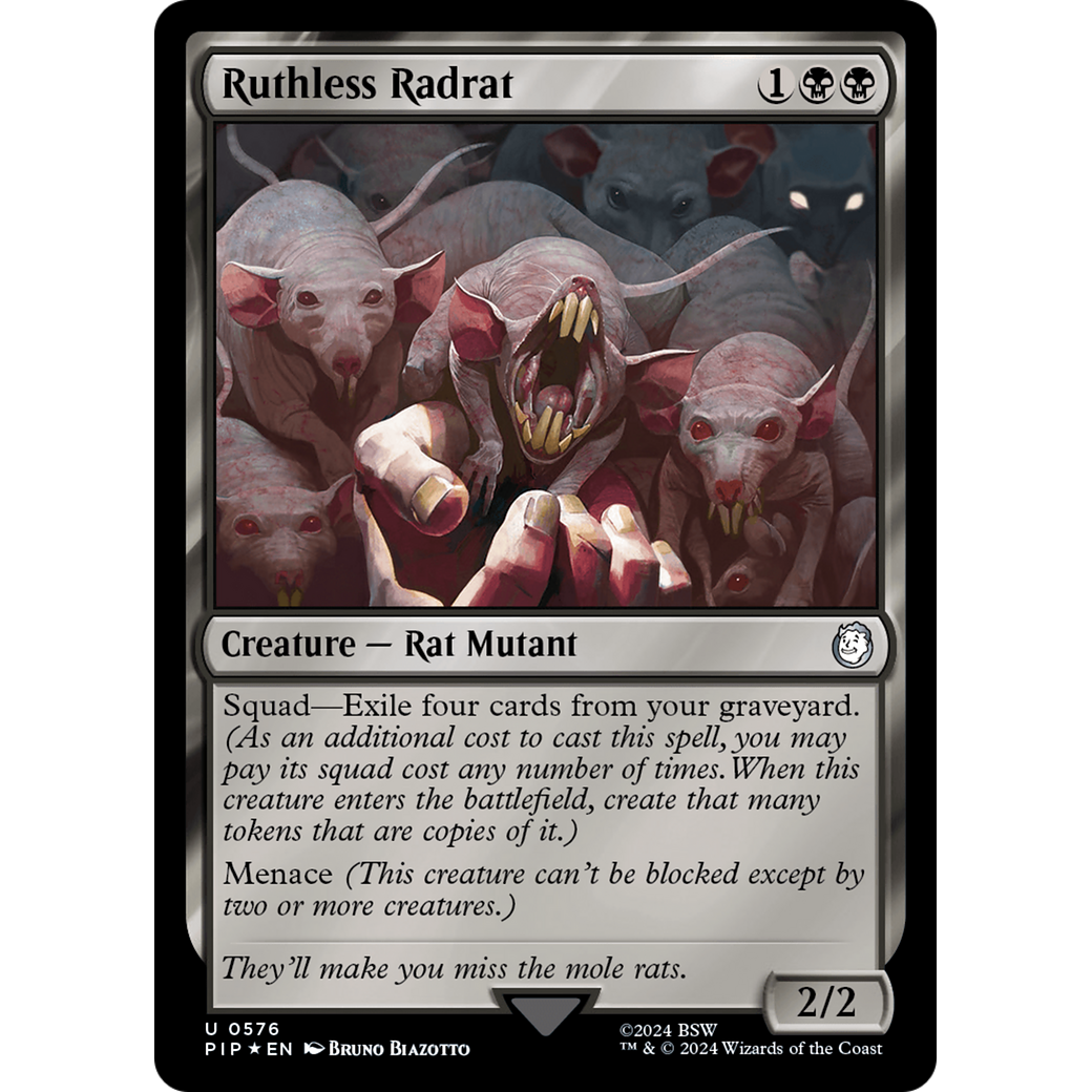 Ruthless Radrat (PIP-576) - Fallout Foil