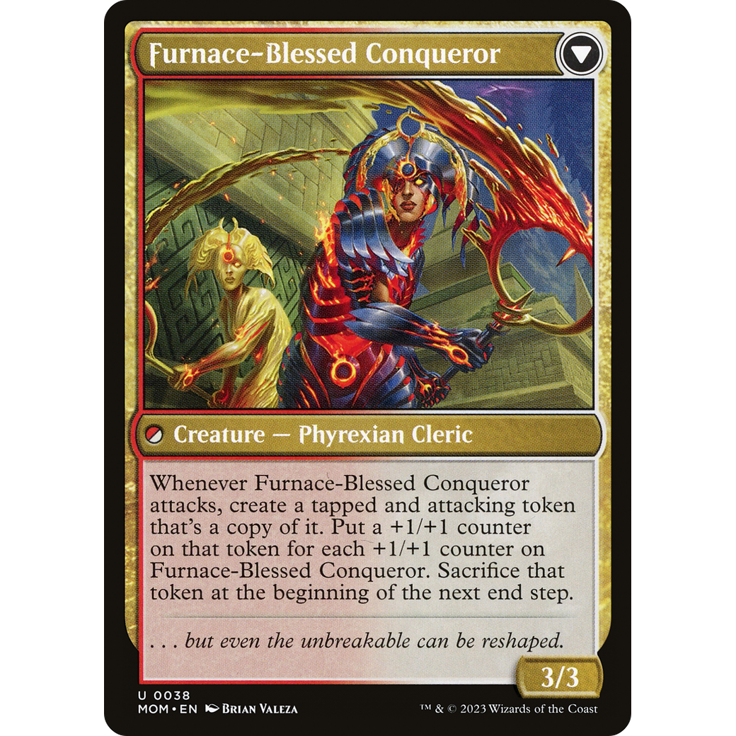 Sun-Blessed Guardian // Furnace-Blessed Conqueror (MOM-038) - March of the Machine