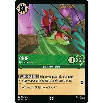 Chip - Quick Thinker (97/204) - Reign of Jafar Cold Foil