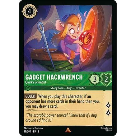 Gadget Hackwrench - Quirky Scientist (99/204) - Reign of Jafar Cold Foil