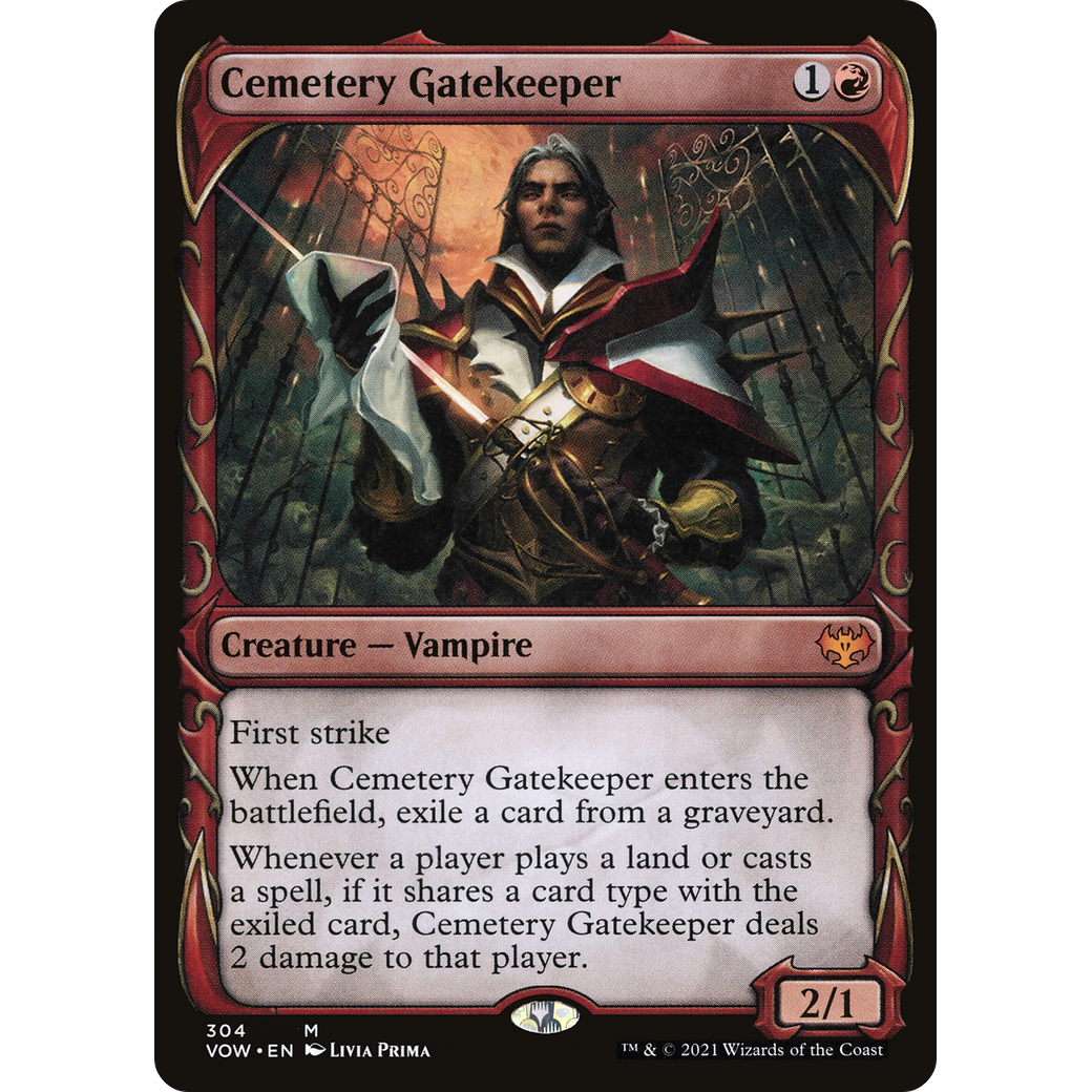 Cemetery Gatekeeper (Showcase) (VOW-304) - Innistrad: Crimson Vow: (Showcase) Foil
