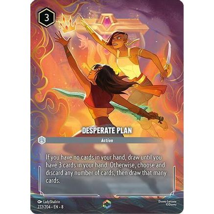 Desperate Plan (Enchanted) (222/204) - Reign of Jafar Holofoil