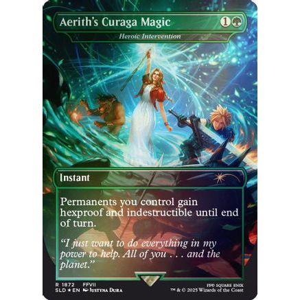 Aerith's Curaga Magic - Heroic Intervention (Rainbow Foil) (SLD-1872) - Secret Lair Drop Series Foil