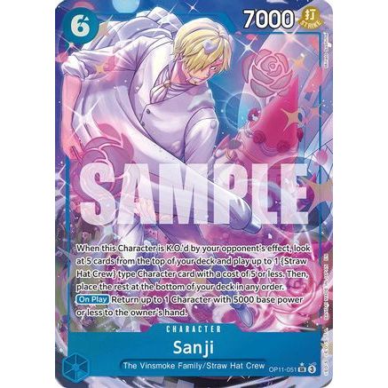 Sanji (Alternate Art) (OP11-051) - A Fist of Divine Speed Foil
