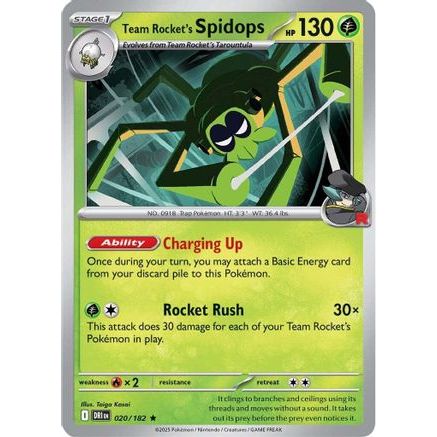 Team Rocket's Spidops - 020/182 20 - SV10 Destined Rivals Holofoil