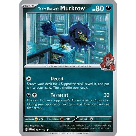 Team Rocket's Murkrow - 127/182 127 - SV10 Destined Rivals Reverse Holofoil