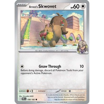 Arven's Skwovet 158 - SV10 Destined Rivals Reverse Holofoil