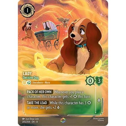 Lady - Decisive Dog (Enchanted) (205/204) - Reign of Jafar Holofoil