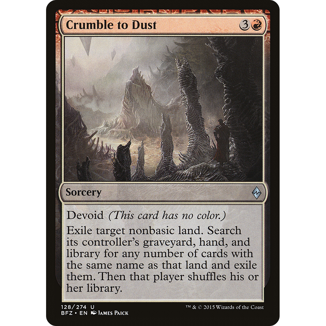 Crumble to Dust (BFZ-128) - Battle for Zendikar: (devoid) Foil