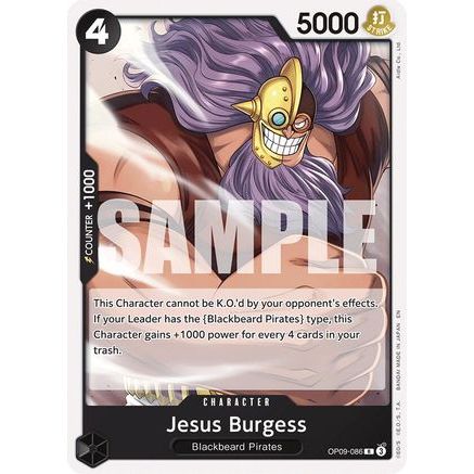 Jesus Burgess (Reprint) (OP09-086) - Starter Deck 27: BLACK Marshall.D.Teach