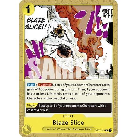 Blaze Slice (Reprint) (OP07-116) - Starter Deck 28: GREEN/YELLOW Yamato
