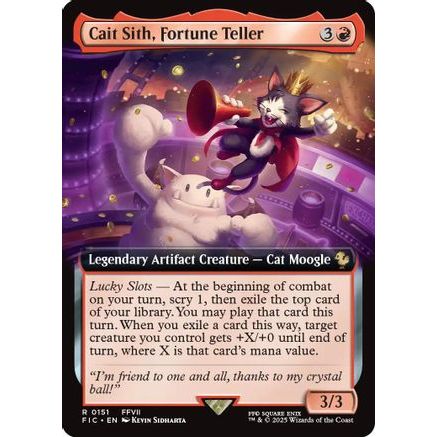 Cait Sith, Fortune Teller (Extended Art) (FIC-151) - Commander: FINAL FANTASY Foil
