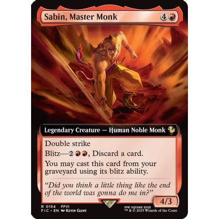 Sabin, Master Monk (Extended Art) (FIC-154) - Commander: FINAL FANTASY Foil