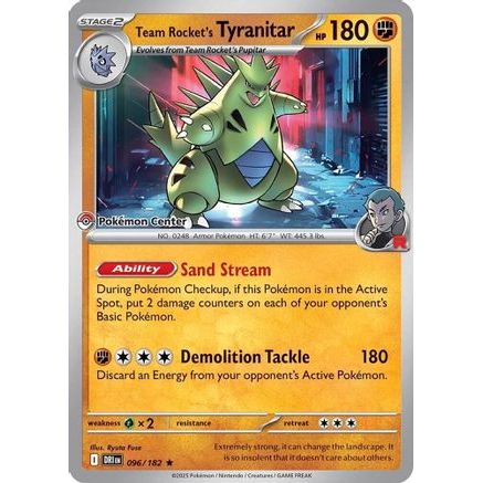 Team Rocket's Tyranitar (Pokemon Center Exclusive) 96 - Miscellaneous Cards & Products