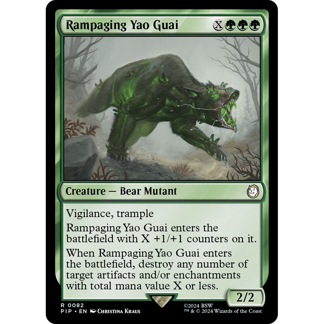 Rampaging Yao Guai (PIP-082) - Fallout Foil