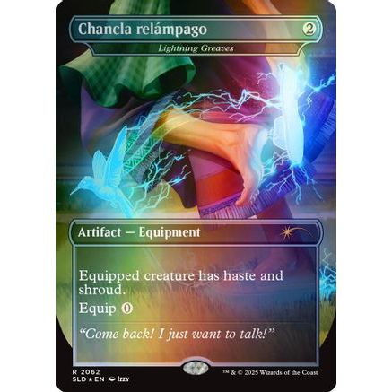 Chancla relámpago - Lightning Greaves (Rainbow Foil) (SLD-2062) - Secret Lair Drop Series Foil