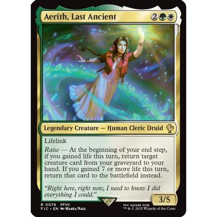 Aerith, Last Ancient (Surge Foil) (FIC-076) - Commander: FINAL FANTASY Foil