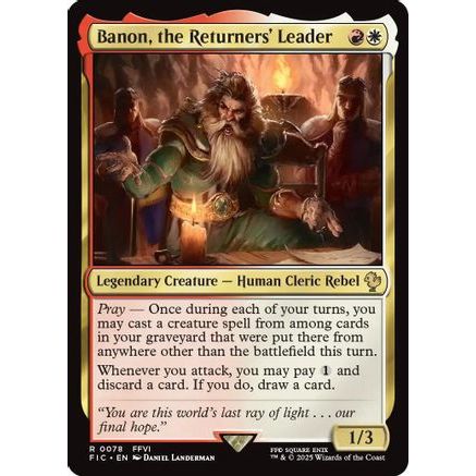 Banon, the Returners' Leader (Surge Foil) (FIC-078) - Commander: FINAL FANTASY Foil
