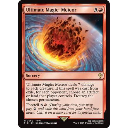 Ultimate Magic: Meteor (Surge Foil) (FIC-062) - Commander: FINAL FANTASY Foil