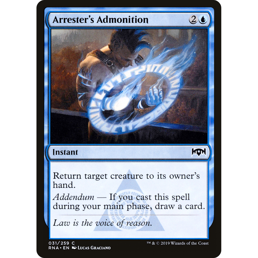 Arrester's Admonition (RNA-031) - Ravnica Allegiance Foil
