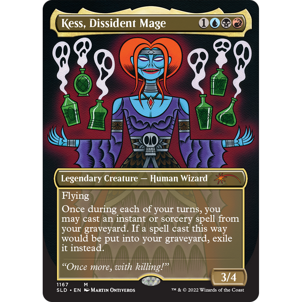 Kess, Dissident Mage (SLD-1167) - Secret Lair Drop (Borderless)