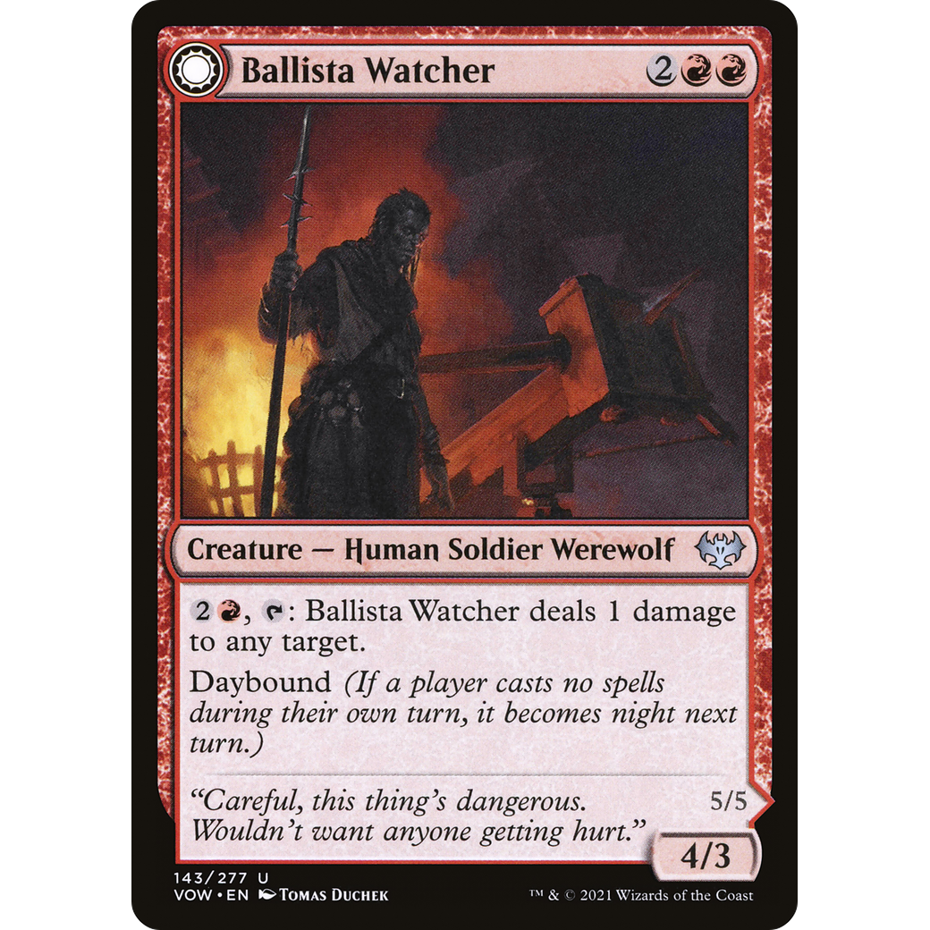 Ballista Watcher (VOW-143) - Innistrad: Crimson Vow: (Double Faced Transform) Foil