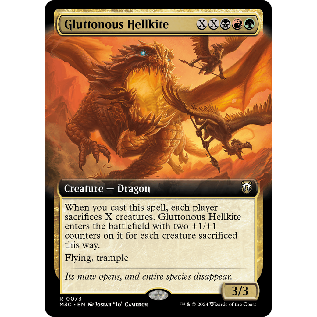 Gluttonous Hellkite (M3C-073) - Modern Horizons 3 Commander: (Extended Art) Foil