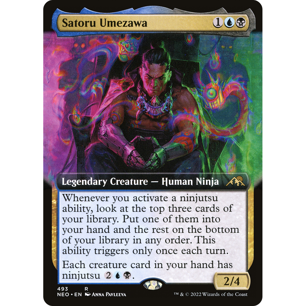 Satoru Umezawa (NEO-493) - Kamigawa: Neon Dynasty: (Extended Art)