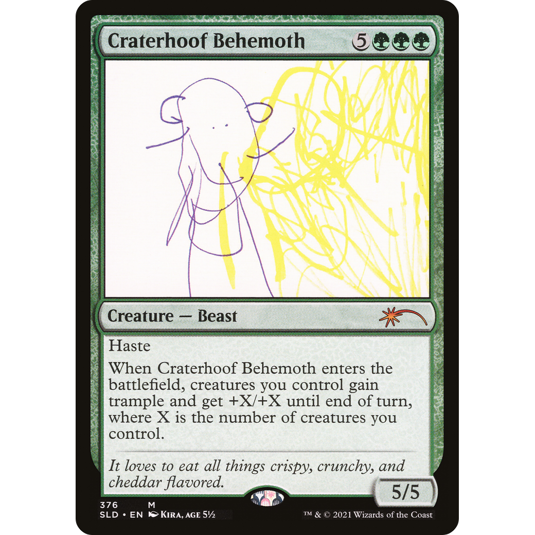 Craterhoof Behemoth (376) (SLD-376) - Secret Lair Drop Foil
