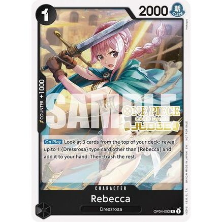 Rebecca (Judge Pack Vol. 6) (OP04-092) - One Piece Promotion Cards Foil