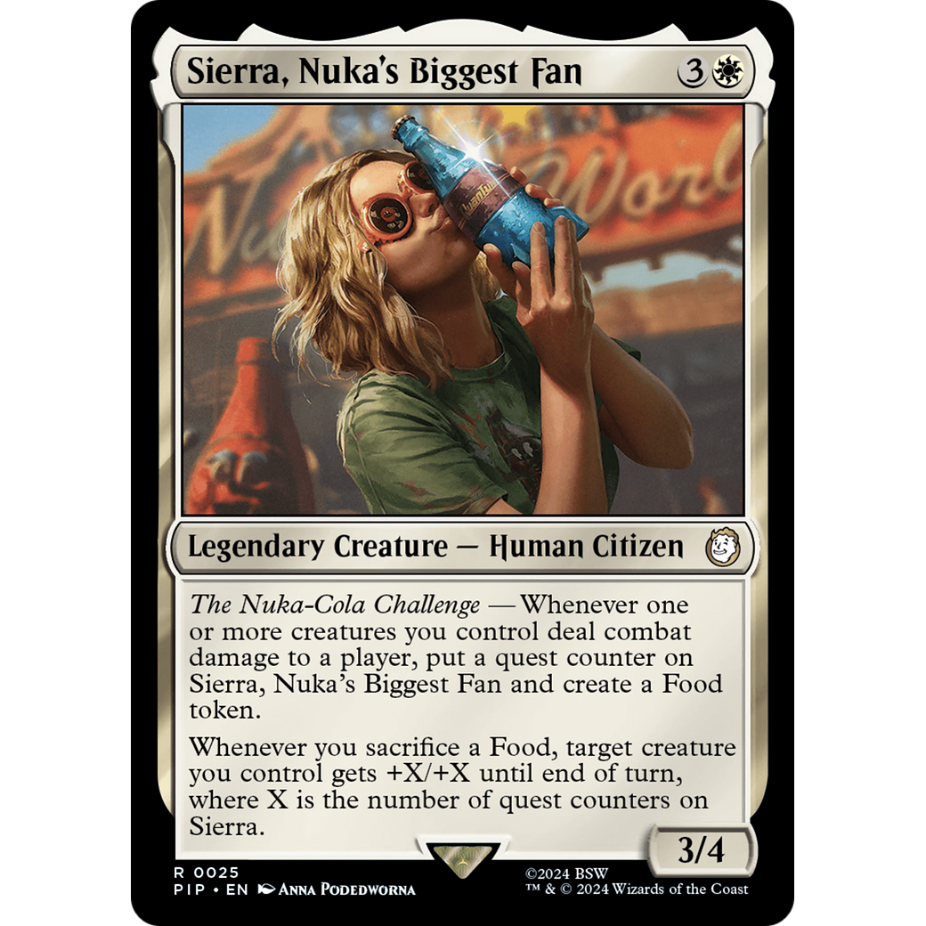 Sierra, Nuka's Biggest Fan (PIP-025) - Fallout Foil