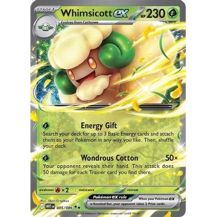 Whimsicott ex 5 - SV White Flare Holofoil