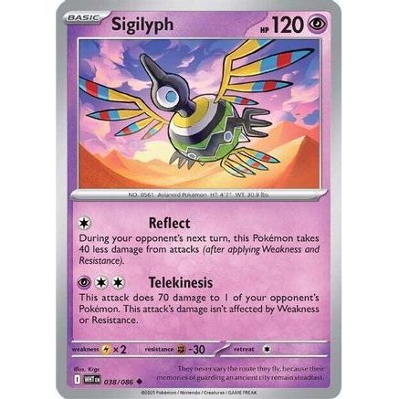 Sigilyph 38 - SV White Flare Reverse Holofoil
