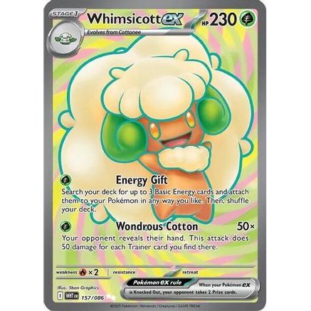 Whimsicott ex - 157/086 157 - SV White Flare Holofoil