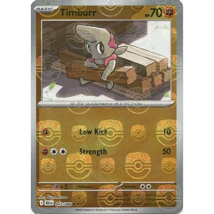 Timburr (Master Ball Pattern) 47 - SV Black Bolt Holofoil