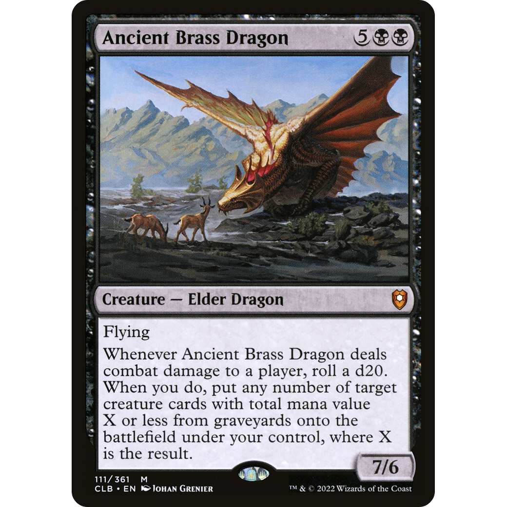 Ancient Brass Dragon (CLB-111) - Commander Legends: Battle for Baldur's Gate Foil
