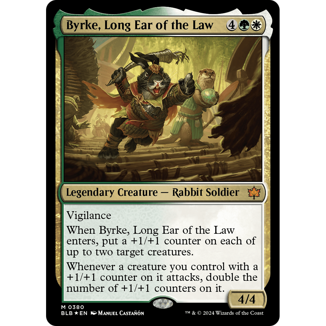 Byrke, Long Ear of the Law (BLB-380) - Bloomburrow Foil