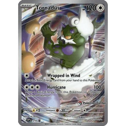 Tornadus - 210 (Pokemon Center Exclusive) 210 - SV Scarlet & Violet Promo Cards Holofoil