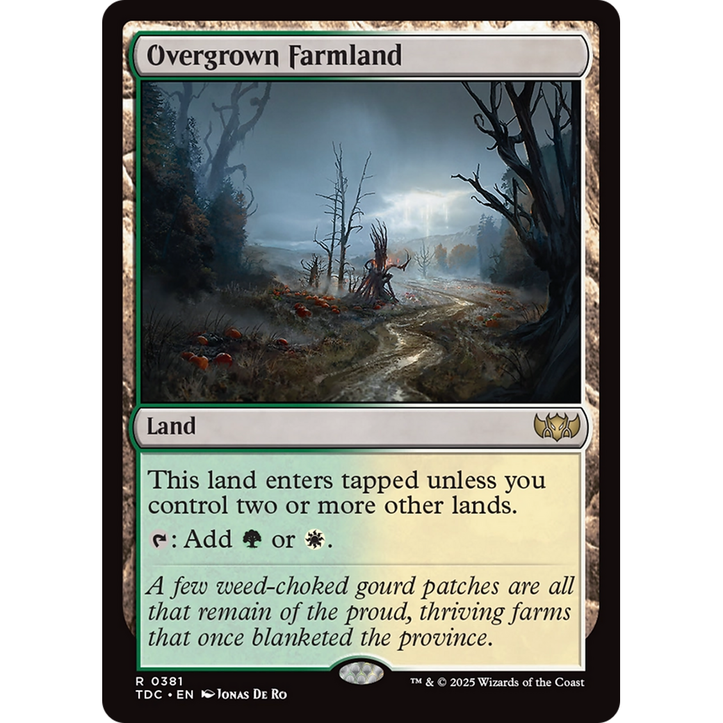 Overgrown Farmland (TDC-381) - Commander: Tarkir: Dragonstorm