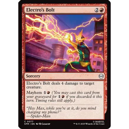 Electro's Bolt (SPM-077) - Marvel's Spider-Man Foil