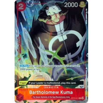 Bartholomew Kuma (Seven Warlords of the Sea Binder Set) (OP05-011) - One Piece Promotion Cards Foil