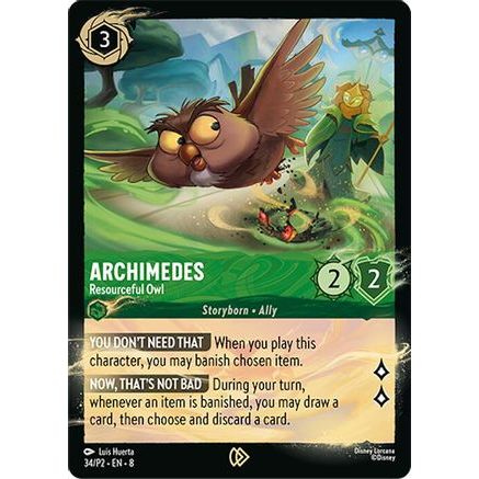 Archimedes - Resourceful Owl (34/P2) - Disney Lorcana Promo Cards Holofoil