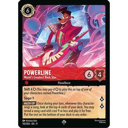 Powerline - World's Greatest Rock Star (110/204) - Fabled Holofoil