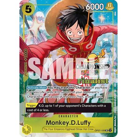Monkey.D.Luffy (CS 25-26 Finalist Card Set 1) (OP07-109) - One Piece Promotion Cards Foil