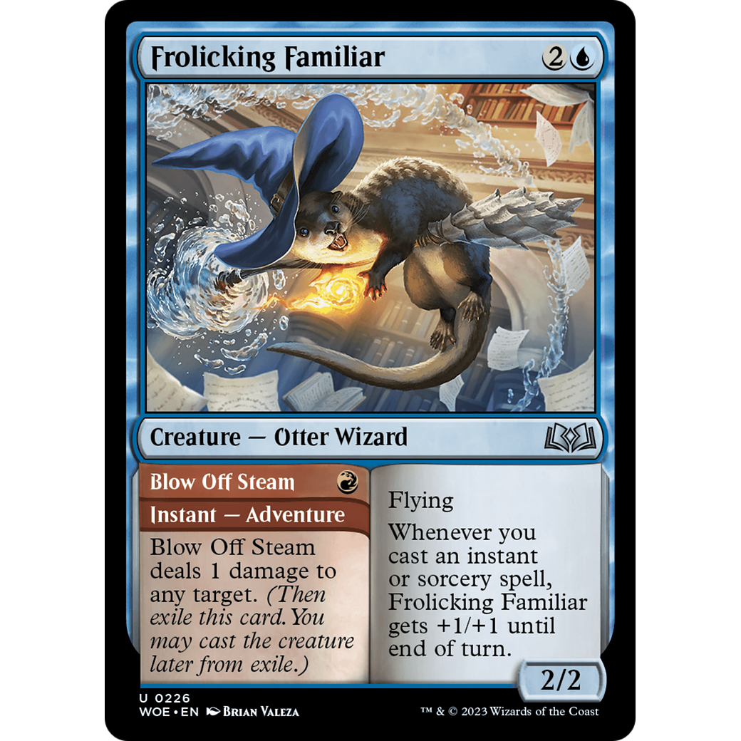Frolicking Familiar // Blow Off Steam (WOE-226) - Wilds of Eldraine Foil