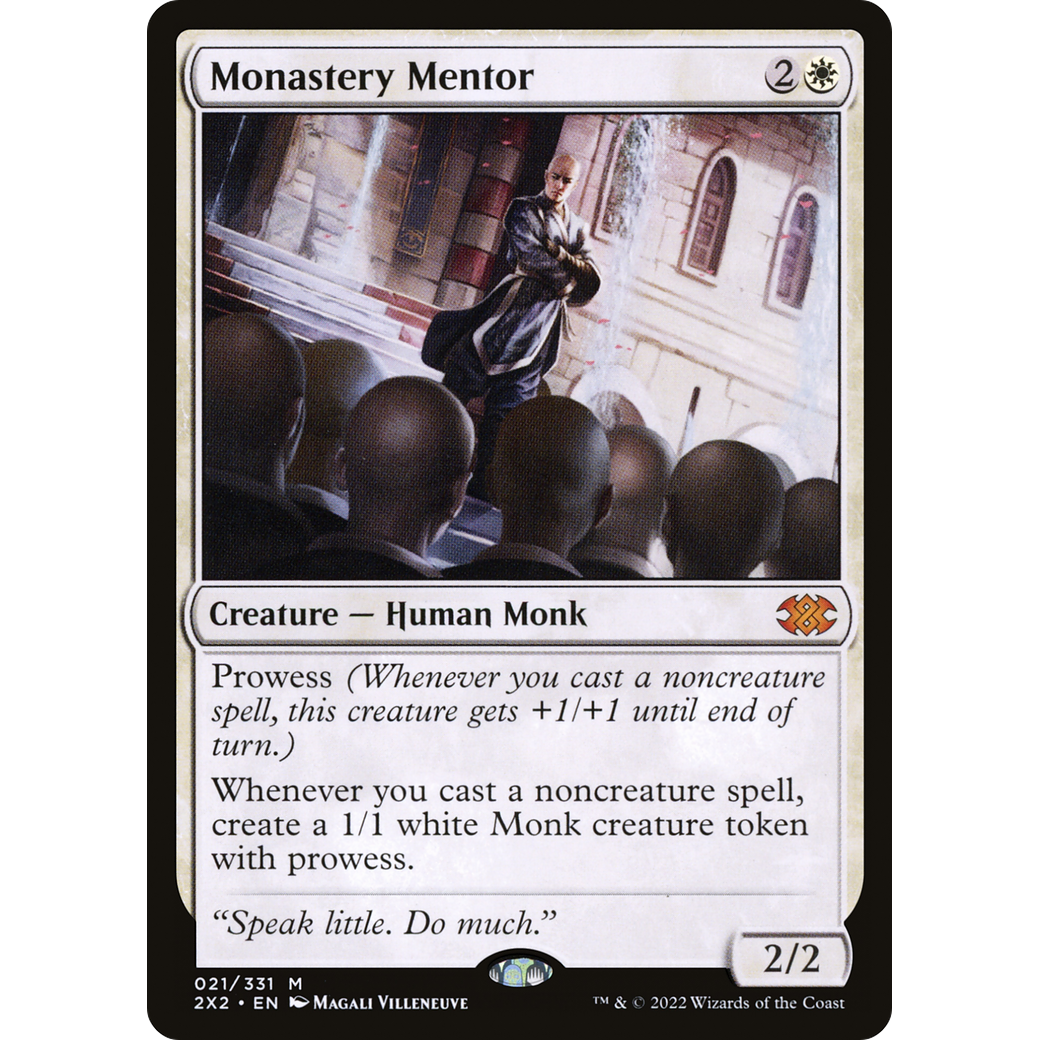 Monastery Mentor (2X2-021) - Double Masters 2022 Foil