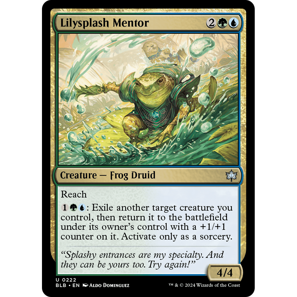 Lilysplash Mentor (BLB-222) - Bloomburrow Foil