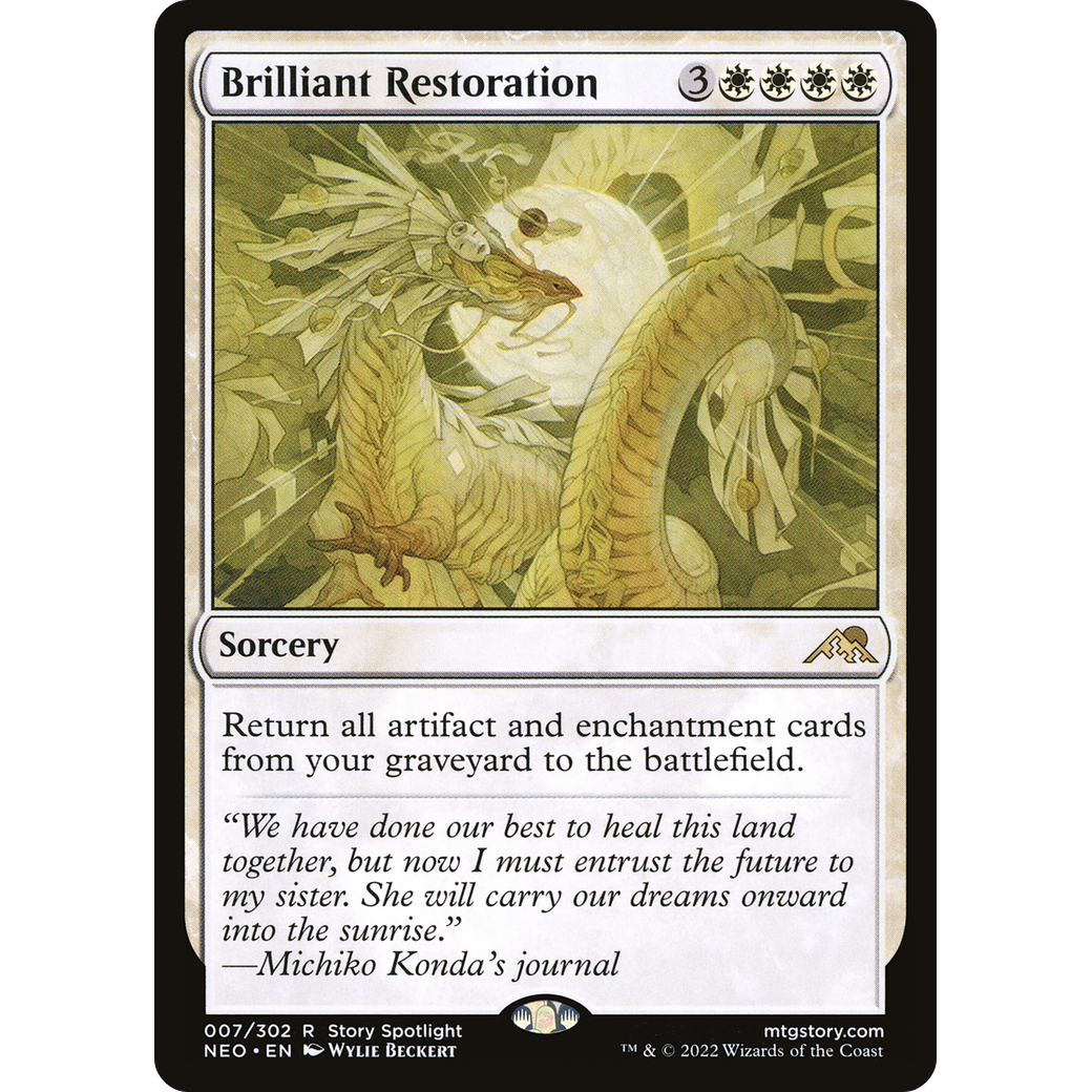 Brilliant Restoration (NEO-007) - Kamigawa: Neon Dynasty Foil